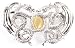 Iced Out Double Dragon Silver Belt Buckle One Size