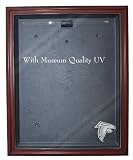 NFL Atlanta Falcons Cabinet Style Jersey Display - Mahogany with Museum Quality UV Upgrade