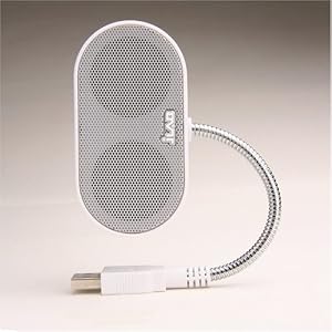 Laptop Speakers - USB, Portable, Compact, Travel Speaker for PC and Mac - B-Flex 2 Hi-Fi Stereo USB Speaker (White)