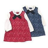 dolcina(ドルチーナ) リボンワンピース (80～140cm) キムラタンの子供服 (33271x33471-163) ワイン 130