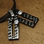 Valentine's Day Gift Black Cz Diamond Pendant for Him Her Designer Inspired L with Box J1189