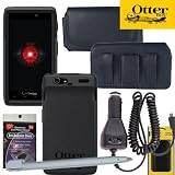 Otterbox Commuter Case for Verizon Motorola Droid RAZR with Horizontal Leather Case that fits the phone with the Otterbox on it, Heavy Duty Car Charger, Stylus to keep fingerprints off the phone and Anti Radiation Shield.