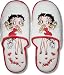Betty Boop Bad Dog Women's White Terrycloth Slippers