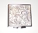 Silver & White Paisley Pill Box Case : Large Square