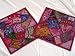 2 MAROON DESIGNER DECORATOR SARI THROW TOSS PILLOWS