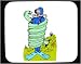 Decorated Mouse Pad with floor, ocean, diver, wrapped, eel, diving, scuba