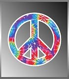 Peace Sign Tie Dye Design Vinyl Decal Bumper Sticker 5