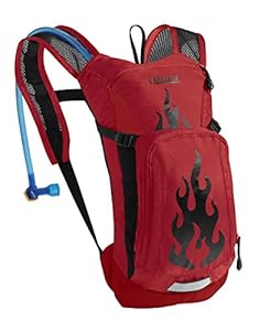 CamelBak Kid's Mini M.U.L.E. Hydration Pack, Barbados Cherry/Flames