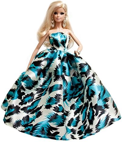 Peregrine Blue Print Prom Dresses for 11.5 inches Dolls