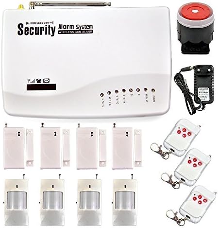 Konxe GSM Alarm System 900/1800/1900MHz Wireless Home Voice Alarm Security System with Built-in Speaker for Intercom Security