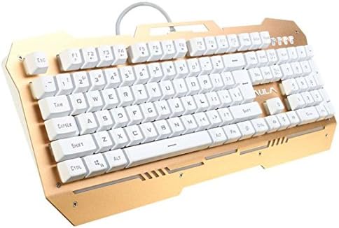 ClikWing Rainbow Backlit Wired Gaming Keyboard Motospeed Inflictor Mechanical Switches Backlit RGB Ergonomics LED Light for Professional Gamer N1