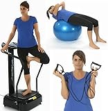 Gym Master Crazy Fit Vibration Machine 3000W Peak Power 160 Speeds, MP3, Semi Commercial in Black