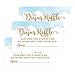 25 Diaper Raffle Ticket Lottery Insert Cards for Blue Boy Heaven Sent Baby Shower Invitations, Supplies and Games for Baby Gender Reveal Party, Bring a Pack of Diapers to Win Favors, Gifts and Prizes