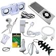 11 In 1 Accessory Bundle Combo for Apple Ipod Nano Chromatic 4th Generation 8gb, 16gb Series Including: Clear Crystal Cover Case , USB 2in1 Data Sync Cable, Car Charger, Wall / Travel / AC Adapter Charger, Portable Foldable Speaker Dock, Belt Clip, Lanyard, Screen Protector, 3.5mm~3.5mm Straight Audio cable, 3.5mm White In-Ear Stereo Headset and Fishbone style Keychain