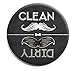 Aloha Girls Gifts Big 3.5” Dirty Clean Dishwasher Magnet Ends Common Kitchen Problem. Adheres to Any Surface. Grey.