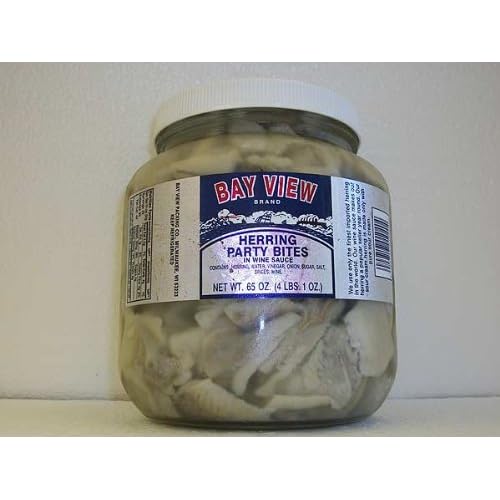 Pickled Herring in Wine Sauce 65 oz jar Packaged Pickled Herrings Grocery