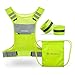 Reflective Vest for Running or Cycling With Pocket, Two 3M Safety Reflective Bands, High Visibility Gear Motorcycle Walking Jogging