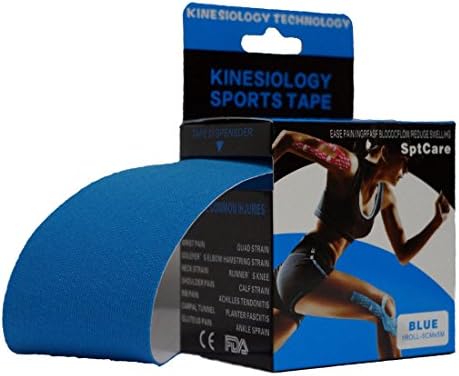 Elastic Kinesiology Tape | Rock Solid Waterproof Tape - High Performance Flexible Athletic Taping with Advanced Adhesive | Rolls Length 2-inch * 16.4-feet | Hypoallergenic Latex (BLUE)