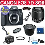 Canon EOS 7D + Tamron 28-80mm Zoom Lens + .40x Wide Angle Fisheye Lens + 8GB Memory