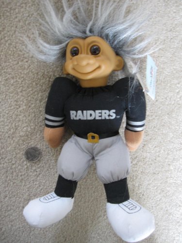 A Good Luck Raider Troll With Black & White Hair