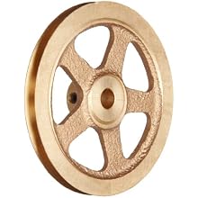 Boston Gear G1219 Grooved Pulley, Fits Round Belts 0.1875" or Smaller, 0.250" Face, Brass