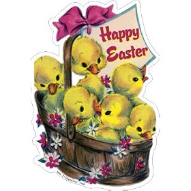 Fridgedoor Easter Baby Ducks in Basket Magnet