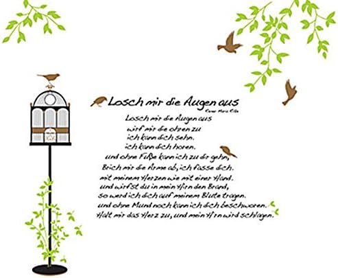 The Fashion Seller-Environmental Removable Birdcage And Streetlight PVC Tags & Sticker