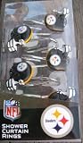 Set of 12 Pittsburgh Steelers NFL Shower Curtain Rings
