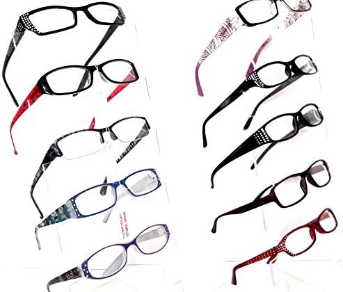 CLEARANCE Price 2 READING GLASSES Fashionable Ladies EYEGLASSES Plastic Women's Styles Wholesale Lot 5 2 Hard Cases 1 Repair Set 14 +2.50
