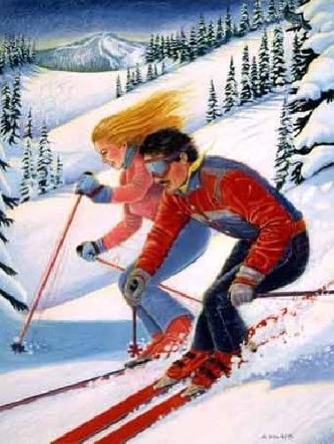 Monte Dolack - Snowbowl Art Print