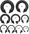 BLACK PVD COATED SPIKE HORSESHOE HSSP6BK -6G 1/2" 8MM SPIKE