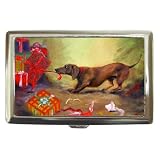 Limited Edition Violano Cigarette Money Case Dachshund Christmas