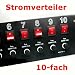 10-fach 19" Strom Verteiler Schuko Steckdosenleiste