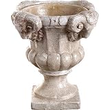 Crackle Glazed Ceramic Urn Planter Cream 18