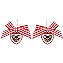 schmuck-art Ohrhänger Wiesn Spatzl silber/rot/weiß 25020