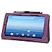 Evecase Leather Folio Stand Case Cover with Magnetic Closure for E-Fun Nextbook NX700QC16G and Nextbook Ares 7 Tablet (2015 Model NXA7QC132) - Purple