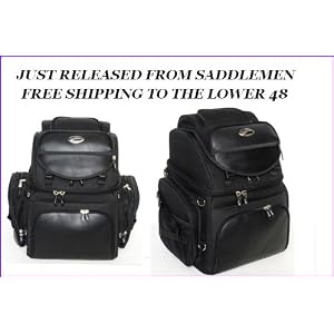 Saddlemen Grantour Back Seat Sissy Bar Bag 4 Harley