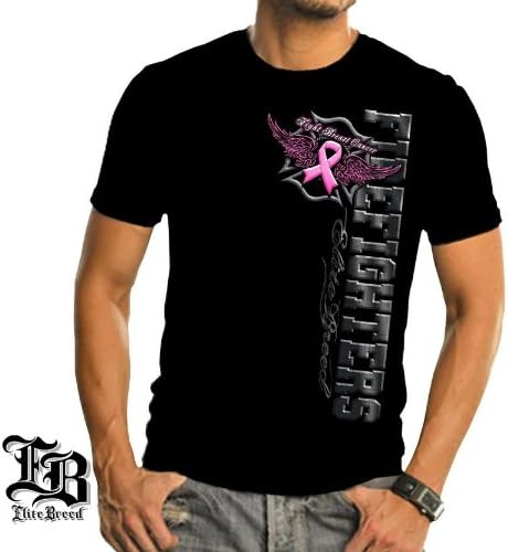 Fight Breast Cancer - Elite Breed - Firefighter -T-Shirt