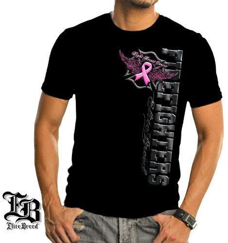 Fight Breast Cancer - Elite Breed - Firefighter -T-Shirt