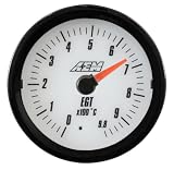 AEM 30-5131MW White Face Analog EGT Metric Gauge
