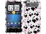 Black Cats Pink Ribbon Crystal Hard Skin Case Faceplate Cover for HTC Holiday Vivid Raider 4G X710E