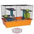 Trixie 6400 Hamsterk�fig 40 � 38 � 30 cm, orange / blau / gr�n