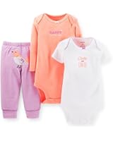 Carter's Baby Girls 3 Piece Bodysuit & Pant Set (Bird)