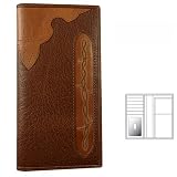 Barbed Wire Stitched Leather Wallet -Checkbook cover by Trenditions; AJ's Western Wear