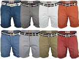 Mens Tokyo Laundry Cotton Twill Chino Shorts 'Courtesan' Free Woven Belt