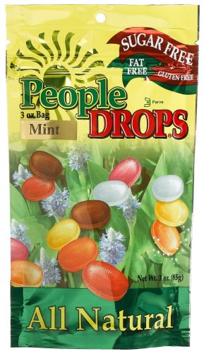 People Drops Mint Drops, 3-Ounce Pouches (Pack of 12)
