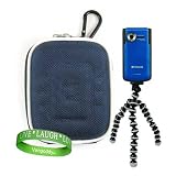 Polaroid DVF-130 USB Camcorder, Mini Camcorder Accessories Kit: Nylon Royal Blue Protective Hard Polaroid Camera Case + Polaroid Camera Tripod with Flexible Grip Legs + Live * Laugh * Love VG Wrist Band!!!