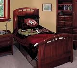 NFL San Francisco 49ers Football Team Comforter Set with 2 Shams for Twin or Full Bed