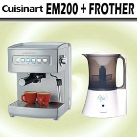 Cuisinart EM-200 Programmable Espresso Maker + FROTHING MACHINE