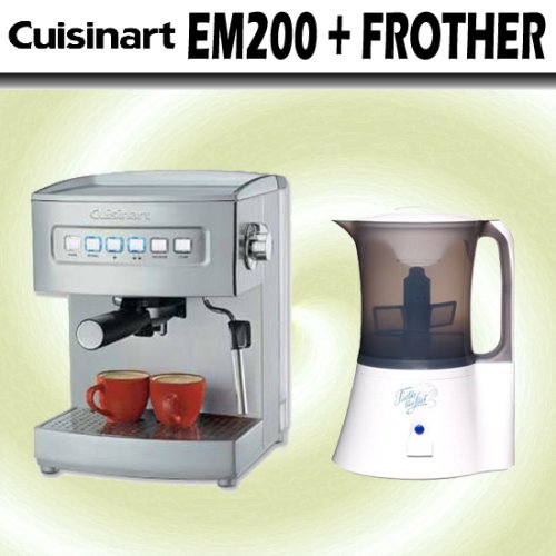 Cuisinart EM-200 Programmable Espresso Maker + FROTHING MACHINE